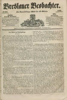 Breslauer Beobachter. Ein Unterhaltungs-Blatt für alle Stände. Jg.11, № 171 (26 October 1845)