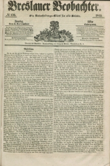 Breslauer Beobachter. Ein Unterhaltungs-Blatt für alle Stände. Jg.11, № 176 (3 November 1845)