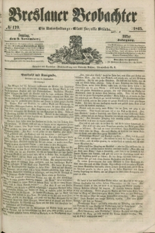 Breslauer Beobachter. Ein Unterhaltungs-Blatt für alle Stände. Jg.11, № 179 (9 November 1845)