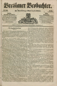 Breslauer Beobachter. Ein Unterhaltungs-Blatt für alle Stände. Jg.11, № 183 (16 November 1845)