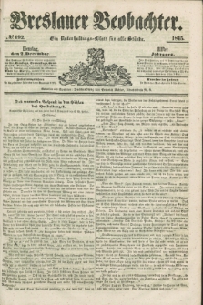 Breslauer Beobachter. Ein Unterhaltungs-Blatt für alle Stände. Jg.11, № 192 (2 December 1845)