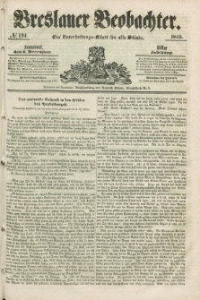 Breslauer Beobachter. Ein Unterhaltungs-Blatt für alle Stände. Jg.11, № 194 (6 December 1845)