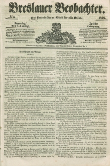 Breslauer Beobachter. Ein Unterhaltungs-Blatt für alle Stände. Jg.12, № 5 (8 Januar 1846)