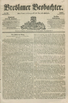 Breslauer Beobachter. Ein Unterhaltungs-Blatt für alle Stände. Jg.12, № 18 (31 Januar 1846)