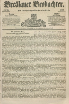 Breslauer Beobachter. Ein Unterhaltungs-Blatt für alle Stände. Jg.12, № 20 (3 Februar 1846)