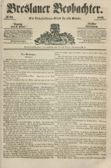 Breslauer Beobachter. Ein Unterhaltungs-Blatt für alle Stände. Jg.12, № 92 (9 Juni 1846)