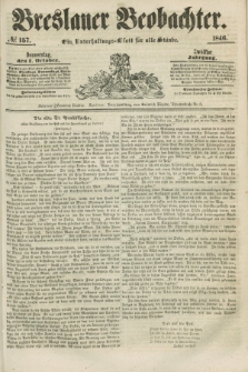 Breslauer Beobachter. Ein Unterhaltungs-Blatt für alle Stände. Jg.12, № 157 (1 October 1846)