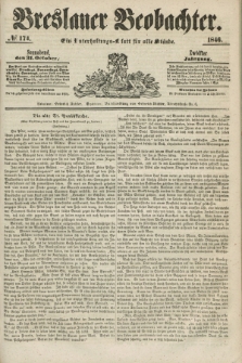 Breslauer Beobachter. Ein Unterhaltungs-Blatt für alle Stände. Jg.12, № 174 (31 October 1846)