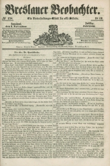 Breslauer Beobachter. Ein Unterhaltungs-Blatt für alle Stände. Jg.12, № 178 (7 November 1846)