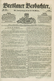 Breslauer Beobachter. Ein Unterhaltungs-Blatt für alle Stände. Jg.12, № 183 (15 November 1846)