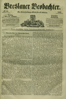 Breslauer Beobachter. Ein Unterhaltungs-Blatt für alle Stände. Jg.13, № 14 (24 Januar 1847)