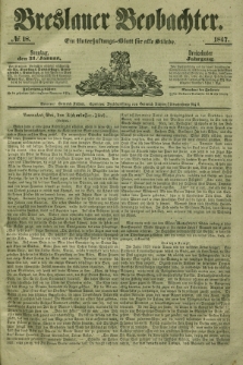 Breslauer Beobachter. Ein Unterhaltungs-Blatt für alle Stände. Jg.13, № 18 (31 Januar 1847)