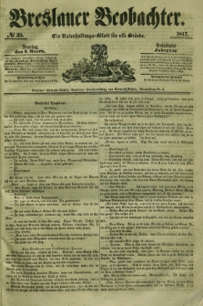 Breslauer Beobachter. Ein Unterhaltungs-Blatt für alle Stände. Jg.13, № 35 (2 März 1847)