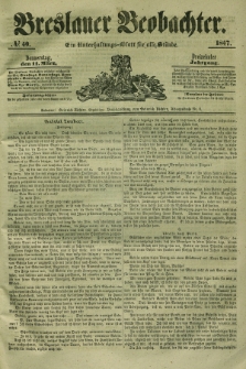 Breslauer Beobachter. Ein Unterhaltungs-Blatt für alle Stände. Jg.13, № 40 (11 März 1847)