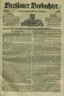Breslauer Beobachter. Ein Unterhaltungs-Blatt für alle Stände. Jg.13, № 87 (1 Juni 1847)