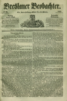 Breslauer Beobachter. Ein Unterhaltungs-Blatt für alle Stände. Jg.13, № 91 (8 Juni 1847)