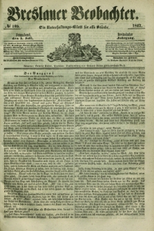 Breslauer Beobachter. Ein Unterhaltungs-Blatt für alle Stände. Jg.13, № 105 (3. Juli 1847)