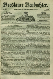 Breslauer Beobachter. Ein Unterhaltungs-Blatt für alle Stände. Jg.13, № 107 (6. Juli 1847)