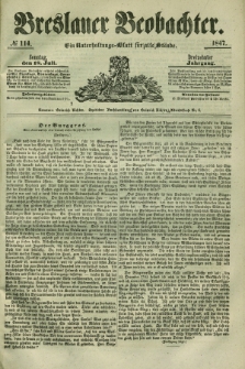 Breslauer Beobachter. Ein Unterhaltungs-Blatt für alle Stände. Jg.13, № 114 (18. Juli 1847)