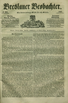 Breslauer Beobachter. Ein Unterhaltungs-Blatt für alle Stände. Jg.13, № 151 (21 September 1847)