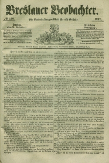 Breslauer Beobachter. Ein Unterhaltungs-Blatt für alle Stände. Jg.13, № 158 (3 Oktober 1847)