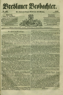 Breslauer Beobachter. Ein Unterhaltungs-Blatt für alle Stände. Jg.13, № 168 (21 Oktober 1847)