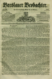 Breslauer Beobachter. Ein Unterhaltungs-Blatt für alle Stände. Jg.13, № 179 (9 November 1847)