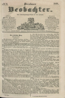 Breslauer Beobachter. Ein Unterhaltungs-Blatt für alle Stände. Jg.14, № 3 (4 Januar 1848)