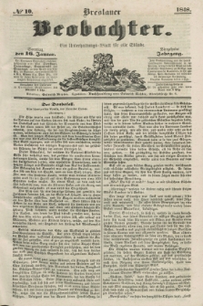 Breslauer Beobachter. Ein Unterhaltungs-Blatt für alle Stände. Jg.14, № 10 (16 Januar 1848)