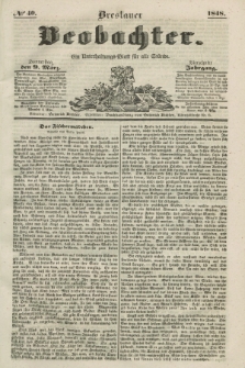 Breslauer Beobachter. Ein Unterhaltungs-Blatt für alle Stände. Jg.14, № 40 (9 März 1848)
