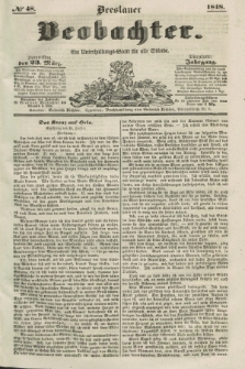 Breslauer Beobachter. Ein Unterhaltungs-Blatt für alle Stände. Jg.14, № 48 (23 März 1848)