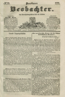 Breslauer Beobachter. Ein Unterhaltungs-Blatt für alle Stände. Jg.14, № 68 (27 April 1848)