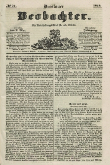 Breslauer Beobachter. Ein Unterhaltungs-Blatt für alle Stände. Jg.14, № 71 (2 Mai 1848)