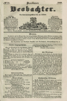 Breslauer Beobachter. Ein Unterhaltungs-Blatt für alle Stände. Jg.14, № 75 (9 Mai 1848)