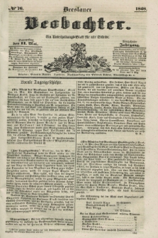 Breslauer Beobachter. Ein Unterhaltungs-Blatt für alle Stände. Jg.14, № 76 (11 Mai 1848)