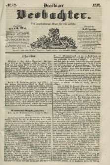 Breslauer Beobachter. Ein Unterhaltungs-Blatt für alle Stände. Jg.14, № 78 (14 Mai 1848)