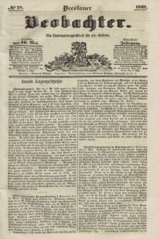 Breslauer Beobachter. Ein Unterhaltungs-Blatt für alle Stände. Jg.14, № 79 (16 Mai 1848)
