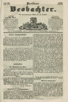Breslauer Beobachter. Ein Unterhaltungs-Blatt für alle Stände. Jg.14, № 82 (21 Mai 1848)