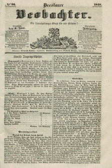 Breslauer Beobachter. Ein Unterhaltungs-Blatt für alle Stände. Jg.14, № 90 (4 Juni 1848)