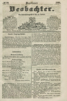 Breslauer Beobachter. Ein Unterhaltungs-Blatt für alle Stände. Jg.14, № 93 (10 Juni 1848)