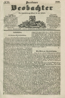 Breslauer Beobachter. Ein Unterhaltungs-Blatt für alle Stände. Jg.14, № 95 (13 Juni 1848)