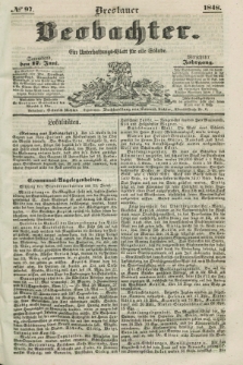 Breslauer Beobachter. Ein Unterhaltungs-Blatt für alle Stände. Jg.14, № 97 (17 Juni 1848)