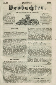 Breslauer Beobachter. Ein Unterhaltungs-Blatt für alle Stände. Jg.14, № 99 (20 Juni 1848)