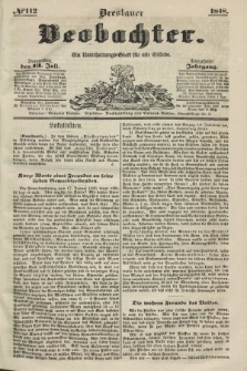 Breslauer Beobachter. Ein Unterhaltungs-Blatt für alle Stände. Jg.14, № 112 (13 Juli 1848)