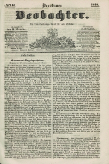 Breslauer Beobachter. Ein Unterhaltungs-Blatt für alle Stände. Jg.14, № 145 (9 September 1848)