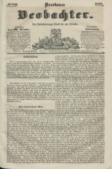 Breslauer Beobachter. Ein Unterhaltungs-Blatt für alle Stände. Jg.14, № 155 (26 September 1848)