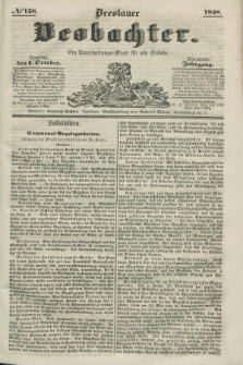 Breslauer Beobachter. Ein Unterhaltungs-Blatt für alle Stände. Jg.14, № 158 (1 October 1848)