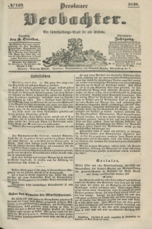 Breslauer Beobachter. Ein Unterhaltungs-Blatt für alle Stände. Jg.14, № 159 (3 October 1848)