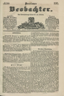 Breslauer Beobachter. Ein Unterhaltungs-Blatt für alle Stände. Jg.14, № 164 (12 October 1848)