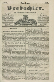Breslauer Beobachter. Ein Unterhaltungs-Blatt für alle Stände. Jg.14, № 165 (14 October 1848)